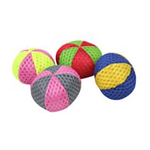 Balles fourrées d'herbe à chat tissu 4 pièces 4 cm colorées - ZAMIBO