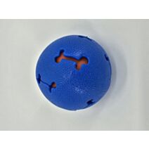 Jouet chien balle TPR Ø7 cm bleu et orange - ZAMIBO