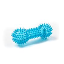 Os "pouet-pouet" translucide avec picots 15 x 55 cm TPR bleu - ZAMIBO