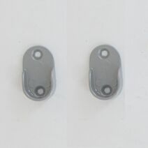 Lot de 2 naissances D16 gris laqué - LUANCE