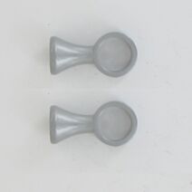 Lot de 2 supports simples D16 gris laqué - LUANCE