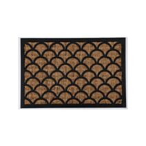 Tapis coco tréssé/caoutchou Sally 40 x 60 cm vagues