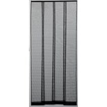 Rideau moustiquaire fibre de verre 4 bandes 100 x 230 cm noir