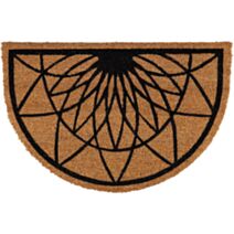 Tapis imprimé demi-lune coco/PVC 40x60cm rosace - LUANCE