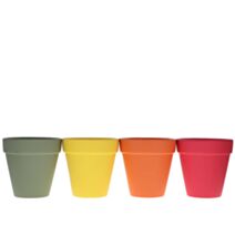 Bougie citronnelle pot terracotta jaune/orange/vert/rose
