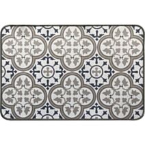 Tapis imprimé 40 x 60 cm Paco polyester bleu - LUANCE
