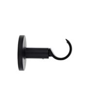 Lot de 2 supports simple ouverts Ø28 mm 65 mm noir mat - LUANCE