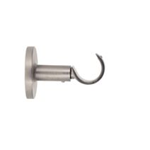 Lot de 2 supports simple ouverts Ø28 mm 65 mm argent mat - LUANCE