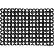 Tapis caillebotis caoutchouc 40x159cm noir - LUANCE