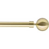 Kit tringle à rideaux extensible 120-210cm Ø19mm doré embout Maïa - LUANCE