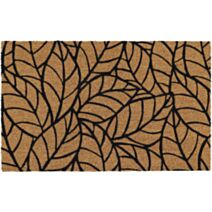 Tapis imprimé coco/PVC 75x75cm jungle noir - LUANCE