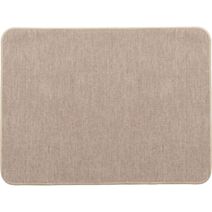 Tapis Hexagone polyester velours 69x60cm beige - LUANCE
