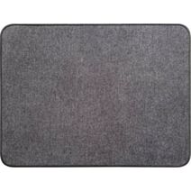 Tapis Hexagone 45 x 60 cm polyester/velours gris foncé - LUANCE