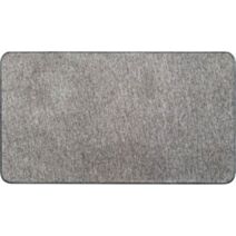 Tapis Hexagone 45 x 80 cm polyester/velours gris clair - LUANCE