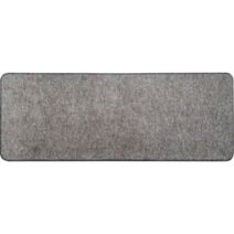 Tapis Hexagone 45 x 120 cm polyester/velours gris clair - LUANCE