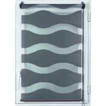 Store enrouleur tamisant vagues 75 x 150 cm gris béton - LUANCE