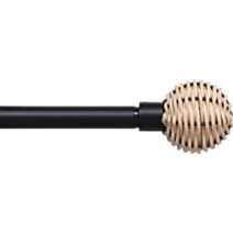 Kit extensible 90-160 cm Ø19 embout Eve noir mat - LUANCE