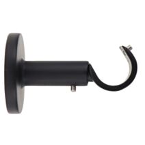 Support simple ouvert mat Ø20x6cm noir - LUANCE