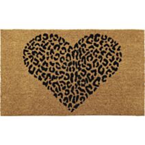 Tapis imprimé coco/PVC 75x75cm léopard - LUANCE