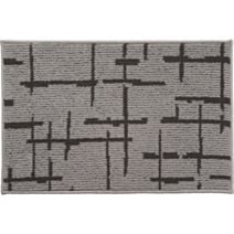 Tapis Linea imprimé géométrique 40x60cm gris clair - LUANCE