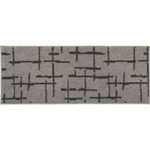 Tapis Linea imprimé géométrique 50x120cm gris clair - LUANCE