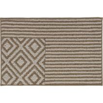 Tapis imprimé 40 x 60 cm polypro Azteca beige - LUANCE