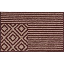 Tapis imprimé 50 x 80 cm polypro Azteca rouge - LUANCE