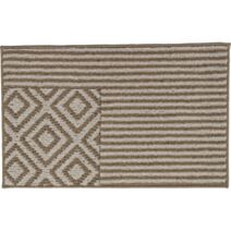 Tapis imprimé 50 x 80 cm polypro Azteca beige - LUANCE
