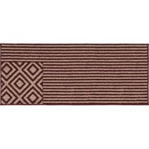 Tapis imprimé 50 x 120 cm polypro Azteca rouge - LUANCE