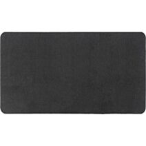 Tapis 45 x 80 cm polyester velours Hexagone noir - LUANCE