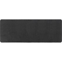 Tapis 45 x 120 cm polyester velours Hexagone noir - LUANCE