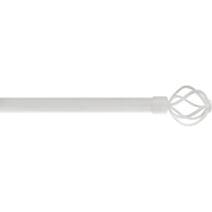 Kit extensible pour rideaux fer embout boule Ø19cm 90-160cm blanc mat - LUANCE