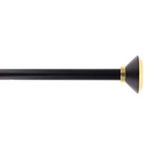 Kit tringle à rideaux extensible 210-380cm Ø19mm or/noir embout conique - LUANCE