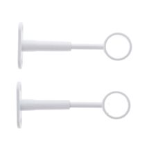 Support de barre court réglable zinc blanc Ø22mm x2 - LUANCE