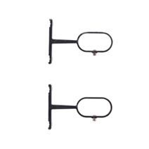 Support de barre court zinc chromé 3x6cm argent x2 - LUANCE