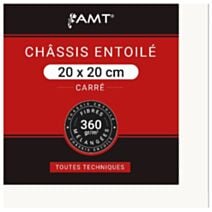 Châssis entoilé 20 x 20 cm 360gr/m² fibres mélangées - AMT