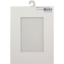Passe partout 18 x 24 cm ouverture 10 x 15 cm blanc - AMT