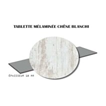 Tablette mélaminée Chêne Blanchi 18mm 120x30cm