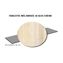 Tablette mélaminée Acacia crème 18mm 120x30cm