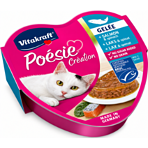 Alimentation pour chat boîte Poésie gelée saumon épinard 85g - VITAKRAFT
