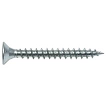 Vis bois et panneaux, tête fraisée, PZ, 3,5 x 30, filetage total, acier zingué