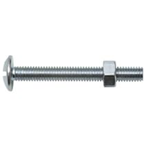 Boulon poêlier avec écrou acier zingué 6 x 80 mm