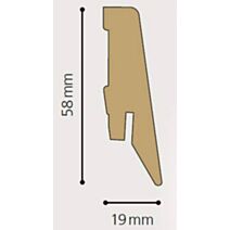 Plinthe mélaminée chêne prestige 2400x58x19