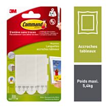 Accroches tableaux Command / modèle moyen blanc - 3M