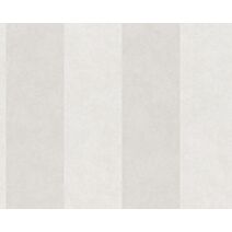 Papier Peint Vinyl Expansé Intissé Rayure Mémory Écru/Gris 5,3m² - AS CREATION
