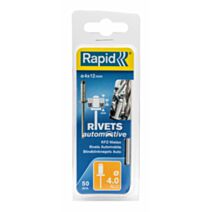 Rivets automobile couleur acier ø 4 x 12 mm