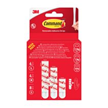 Assortiment languettes blanches 4L+4M+8S - 3M COMMAND