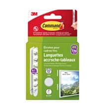 Languettes cadres fins blanches x8 - 3M COMMAND