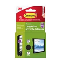 Languettes tableau MM noires x8 - 3M COMMAND