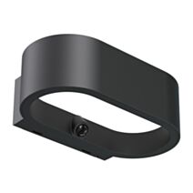 Applique murale extérieur solaire IP44 design contemporain 18x7cm noir